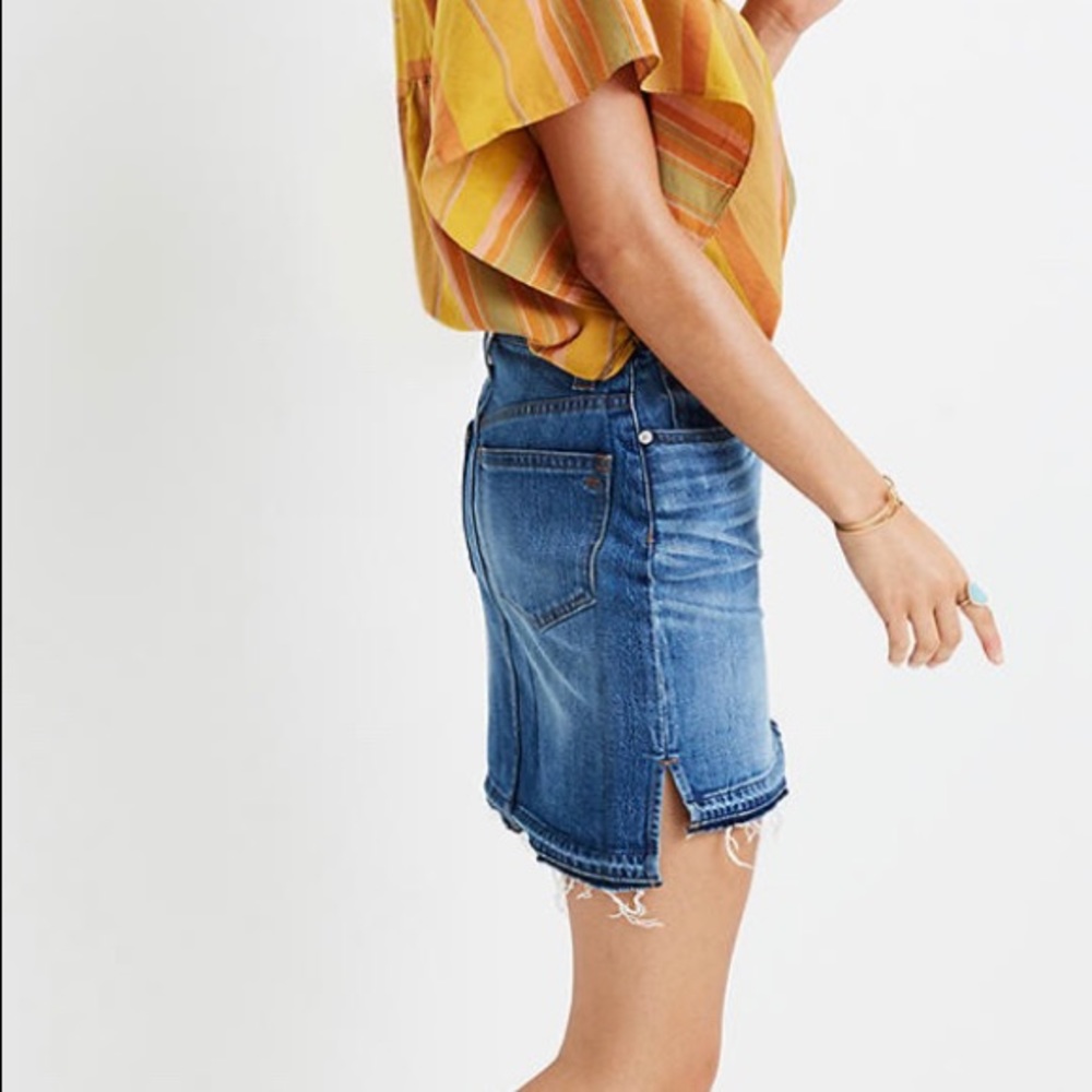 ✨NEW Madewell Brandt wash denim jean skirt size 25 - Picture 3 of 7